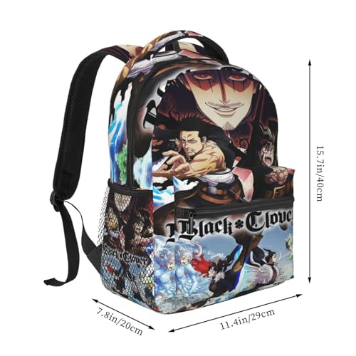 Bl-ack Clover Backpack Adults Bag Casual Backpack Hiking Daypack for Women Men One Size2