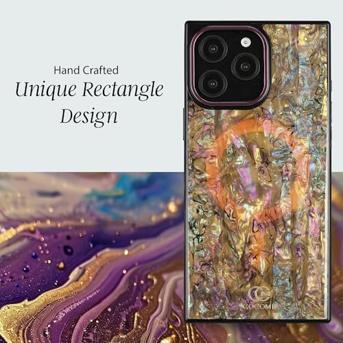 Image of COCOMII Rectangle for iPhone 16 Pro Case, Eclipse Abalone Shell