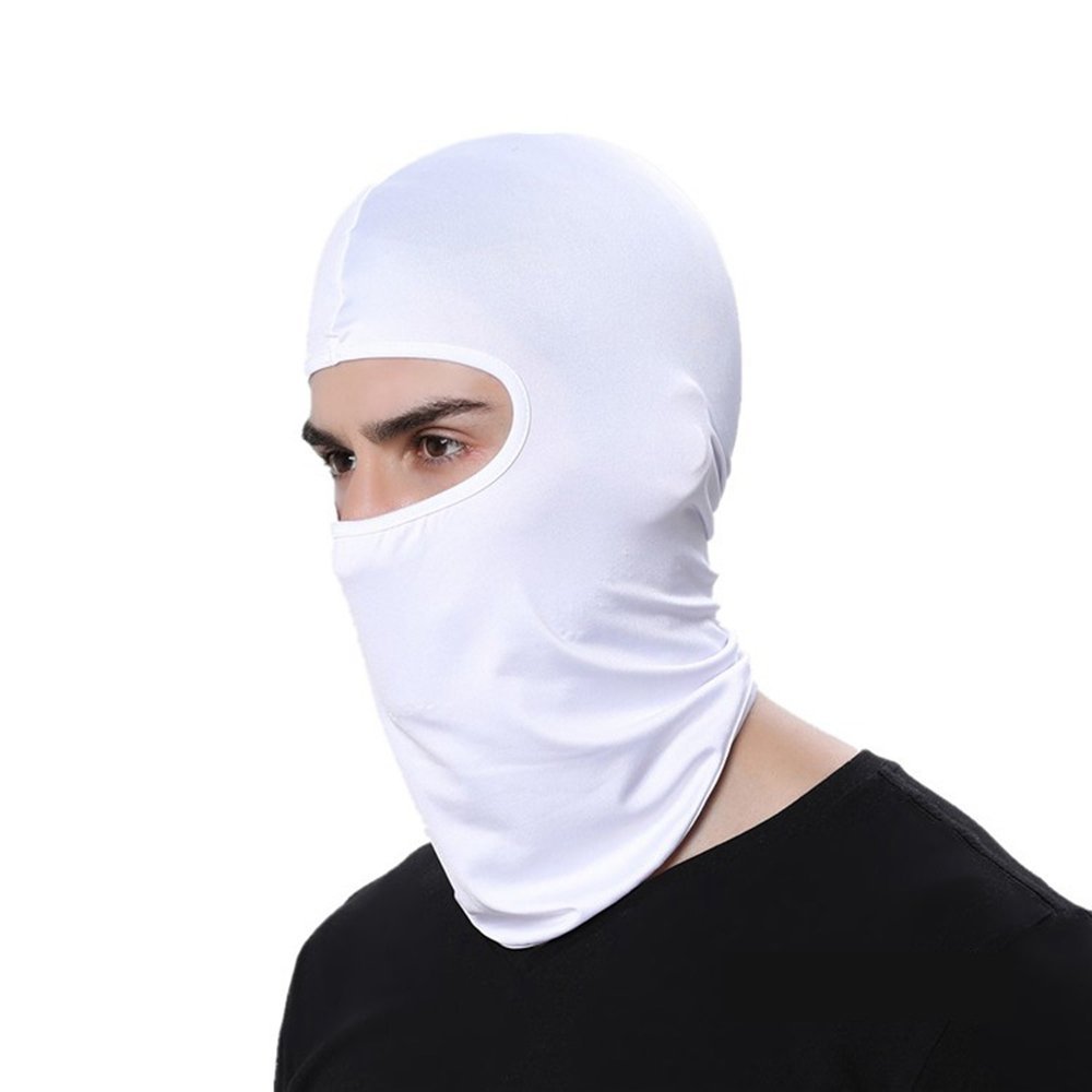 JPOJPO Outdoor Sport Mask Cycling Bike Bicycle Riding Cycling Full Face Mask Scarf Balaclava Headband Protection White