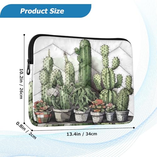 Funda para portátil 13-14 pulgadas con diseño cactus miniatura 3