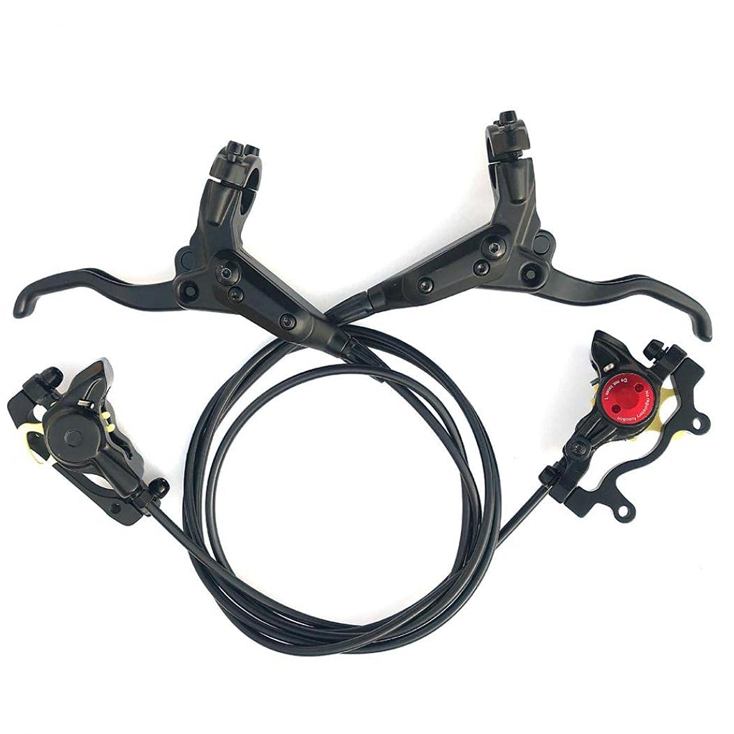 DYTWXG Set Freni Bici Universale Freno V Anteriore Set Freni Biciclette Freni A Disco Idraulici Mountain Bike Anteriore Posteriore Pressione Olio Sistema Frenante per Bici Leva Freno Nero