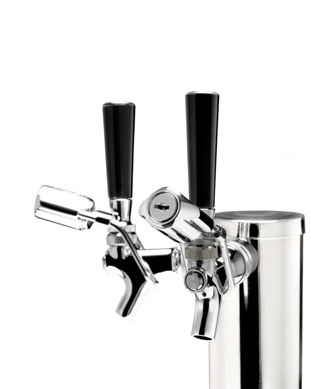 Summit Appliance Bc74oscomtwin 24" Wide Built-In Outdoor Commercial Beer Kegerator, 5.6 Cu.Ft. Interior, Weatherproof, Dual Tap System, Removable Locks, Digital Thermostat, Pro Style Handle, 4 Casters on Fridge.com - View 5