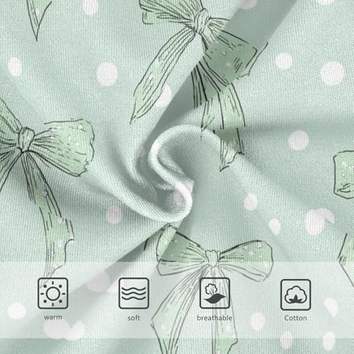 Wusikd Green Bows Dots Girls' Underwear Cotton Girls Briefs Soft Toddler Underwear 2T3