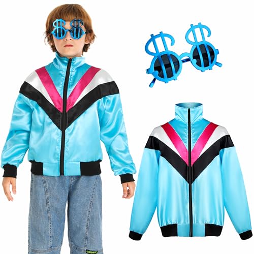Disfraz retro años 80 unisex para niños miniatura 1