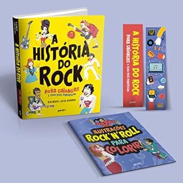 Capa do livro A história do rock para crianças (e seus pais fanáticos) - Acompanha brindes!