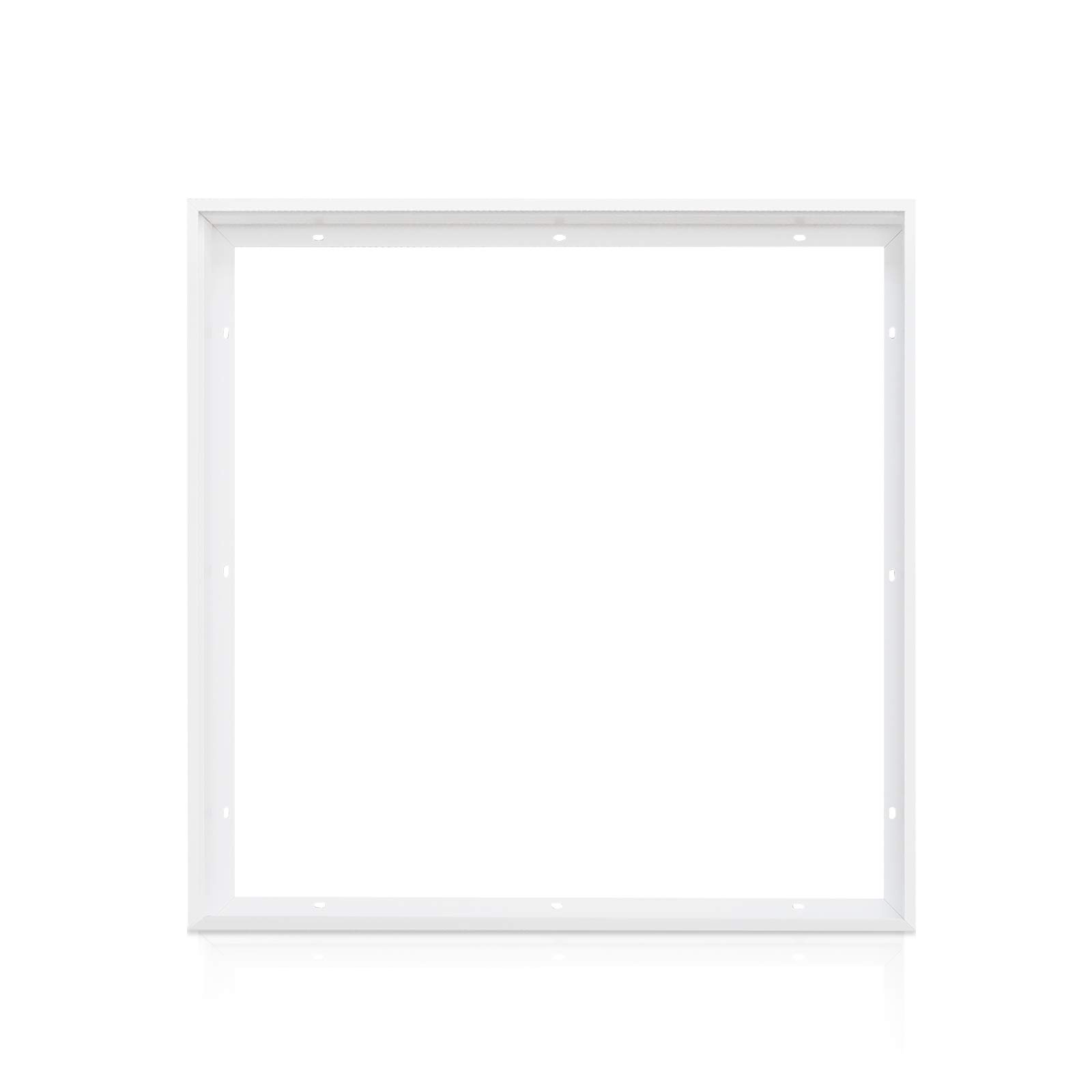Aufbaurahmen LED Panel 62x62cm Montagerahmen Alu weiß Deckenleuchte Aufputz Deckenmontage schraublos