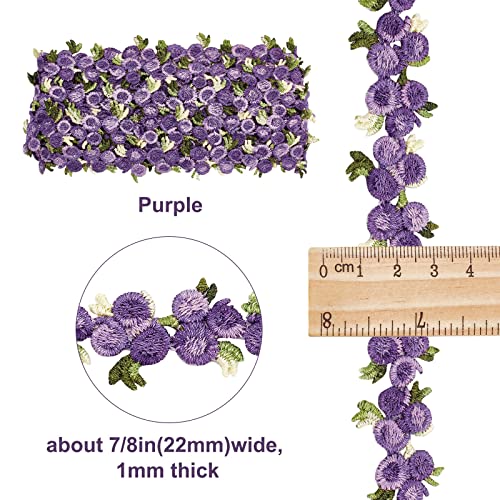 GORGECRAFT 5 Yards Flower Trim Ribbon Floral DIY Lace Applique Sewing Craft Lace Edge Trim for Wedding Dresses Embellishment DIY Party Decor Clothes - Image 2