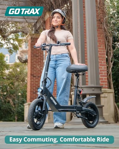 Gotrax A3 Electric Scooter with Seat for Adults, 350W Motor,