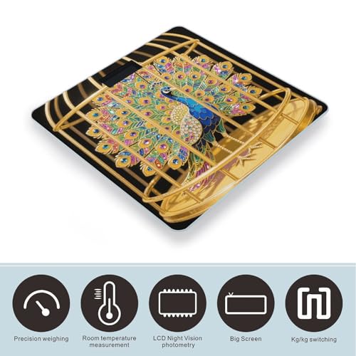 Báscula de baño digital Peacock con pantalla LED miniatura 3