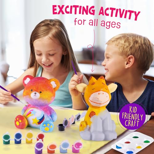 Basteln Mädchen Junge 6 7 8 9 10 Jahre, Bär Lampe Malset- Geschenk Mädchen Junge 6 7 8 10 11 12 Jahre, Bastelset Kinder ab 6 Jahre, Bär Spielzeug, DIY Kreativ Malen Bär Kinder Geschenkideen
