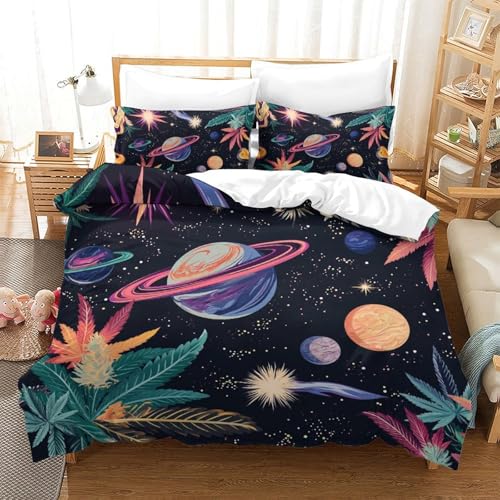 Housse de couette imprimé 3D de qualité parure de lit double microfibre durable