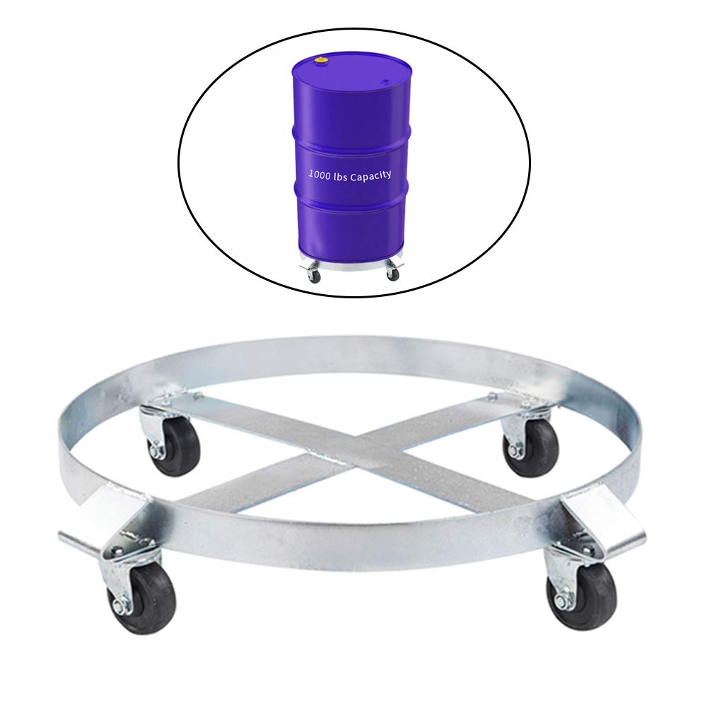 Buy SSLine 55 Gallon Drum Dolly 1000 LB Capacity Heavy Duty Steel Frame