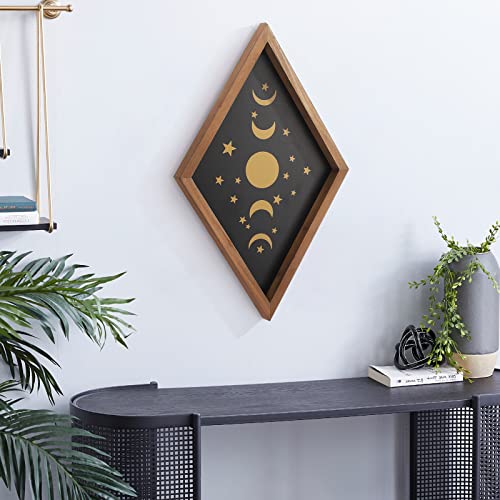 Alapaste-Framed-Farmhouse-Wall-DecorGold-Moon-Phase-Wall-ArtBoho-Wood-Diamond-Frame-Wall-Hanging-for-Living-Room-BedroomVintage-Wall-Art-Prints-on-Wood-Not-Print-Paper11x17