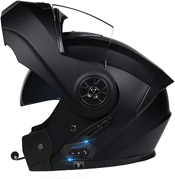 Bluetooth Flip Up Front Motorbike Motorcycle Helmet with Double Visor Anti-fog ECE Approved Racing Crash Helmets for Adult 5562CM