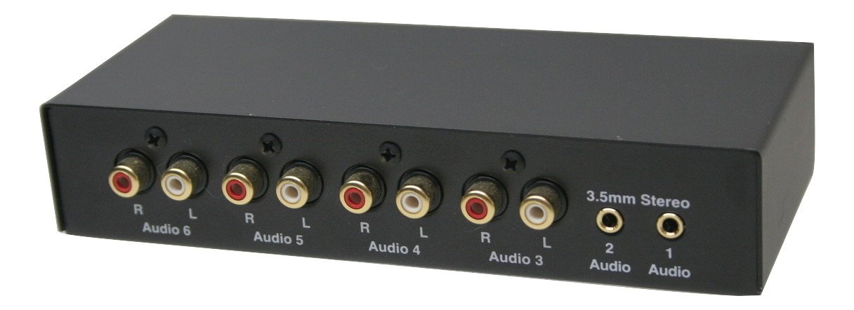 Technolink TC-716 Black 6-Way Stereo Selector – Switch Between Audio Sources Easily