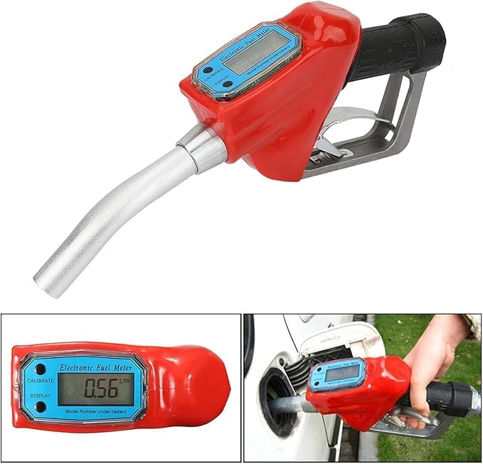 Image of Fueling Nozzle, Electronic Metering Fuel Dispensing Meter Nozzle Auto Shut Off Petrol Kerosene Gasoline Fuel