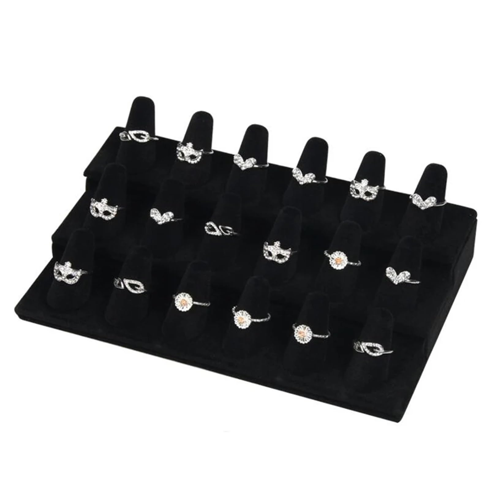 Yangshe 8 Holders Ring Display Stand Ring Showcase Jewelry Storage Counter ring show showing stand