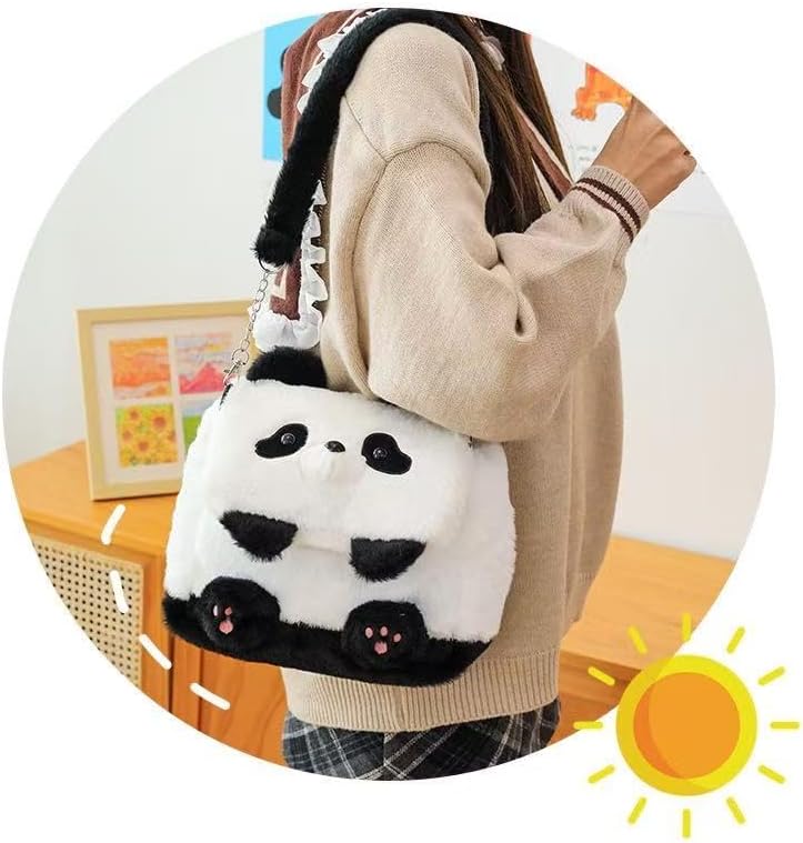 Cute Plush Panda Backpack, Plush Panda Bag, Stuffed Animal Backpack, Shoulder Bag Crossbody Bag, Cute Cartoon Bag - Image 8