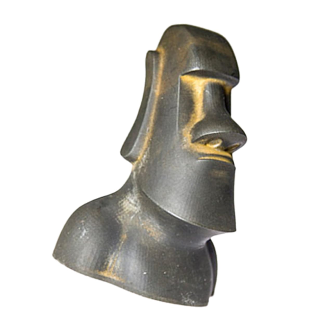 Didiseaon Statua Moai in Miniatura Decorazione in Resina Isola Pasqua Scultura Da Scrivania Per Testa Moai