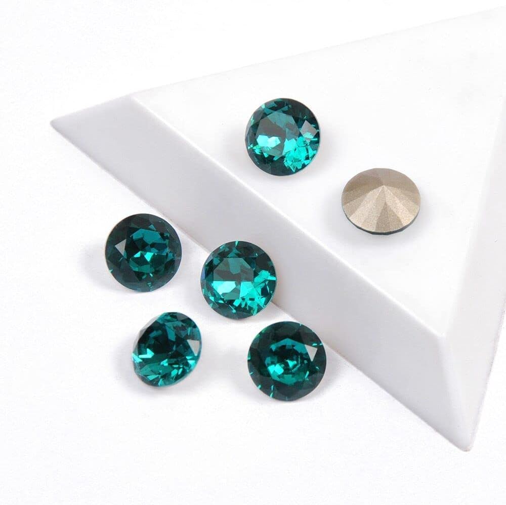 Blue Color Brilliant Cut Shape Rhinestones Shiny Crystals Nail On Stones for 3D DIY Nails Art