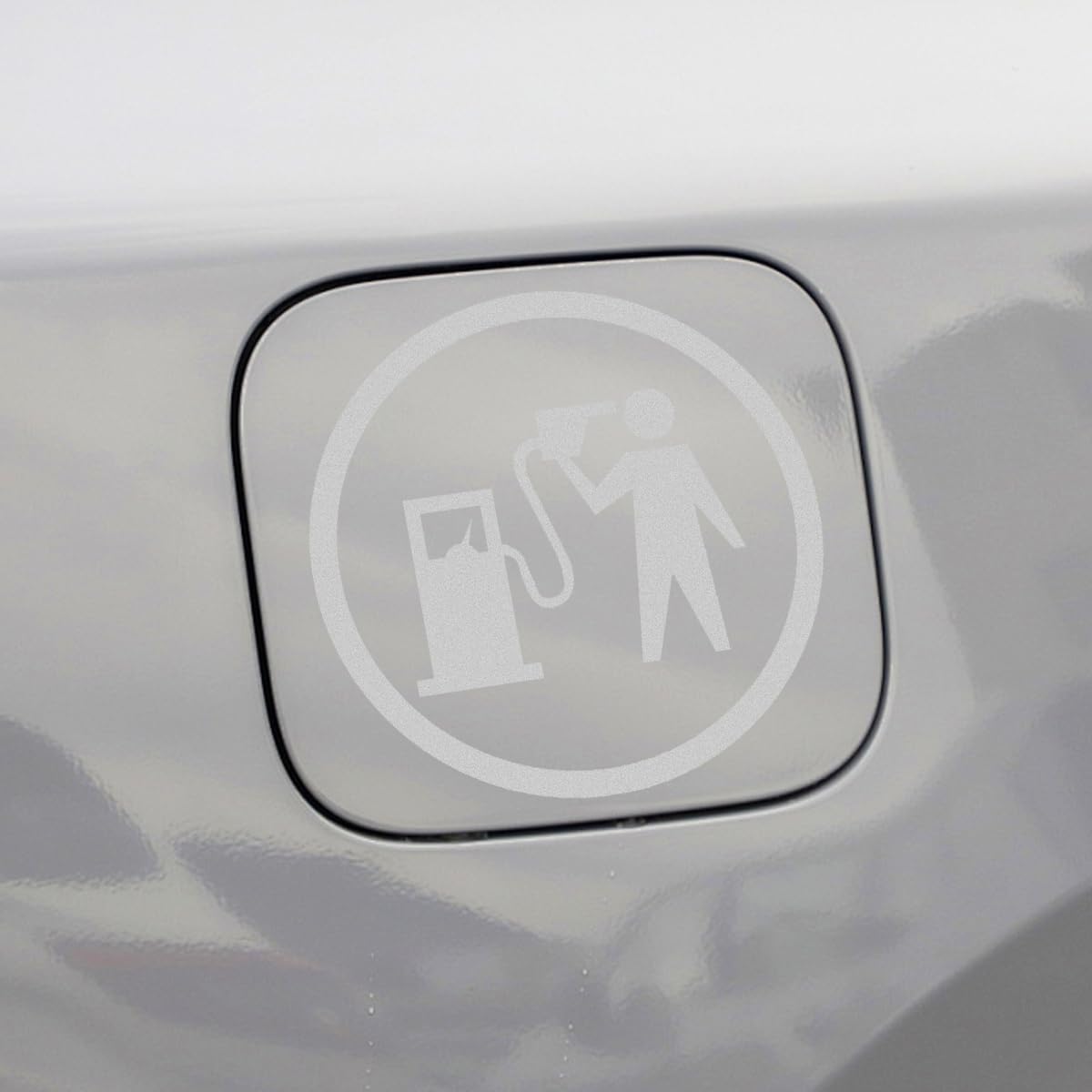 Car Fuel Tank Decal Sticker Universal Funny PET Auto Gas Lid Sticker Decoration Waterproof Reflective Vehicles Fuel Cap