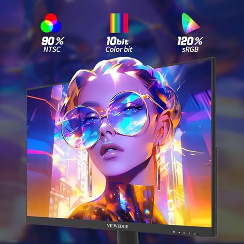 Image of Viewedge 27 Inch WQHD 2560 x 1440 PC Gaming Monitor, 165Hz /144hz 1ms IPS Computer Monitor with HDR, 120% sRGB Bluelight Filter,Wall Mounted and 2HDMI &1DP Port