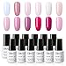 Produktbild Elite99 UV Nagellack Set 12 Farbe Elegants Serie 7ml, Nägel Gel Nail Art Gel Geschenk Kit Gel Polish,12pcs Gellacke UV Gelnägel Set Kit009