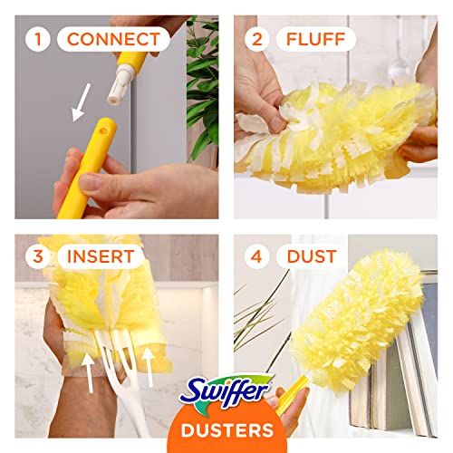 Image of Swiffer Dusters Heavy Duty Multi-Surface Duster Refills for Cleaning, Lavender, 11 Count (Pack of 3)