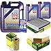Produktbild QR-PARTS 69340974 Filter Set Inspektionspaket 7 Liter Motoröl Leichtlauf High Tech 5W-40 MANN-FILTER Innenraumfilter Luftfilter Ölfilter