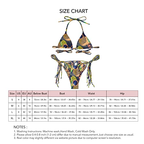 Conjunto De Biquíni Fio Dental Feminino 2 Peças Maiô Atrevido Com Amarração Em Dois Lados Corte Alto