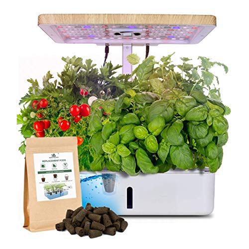 moistenland Hydroponics Growing System with 50 Pack Hydroponics Growing Sponges
