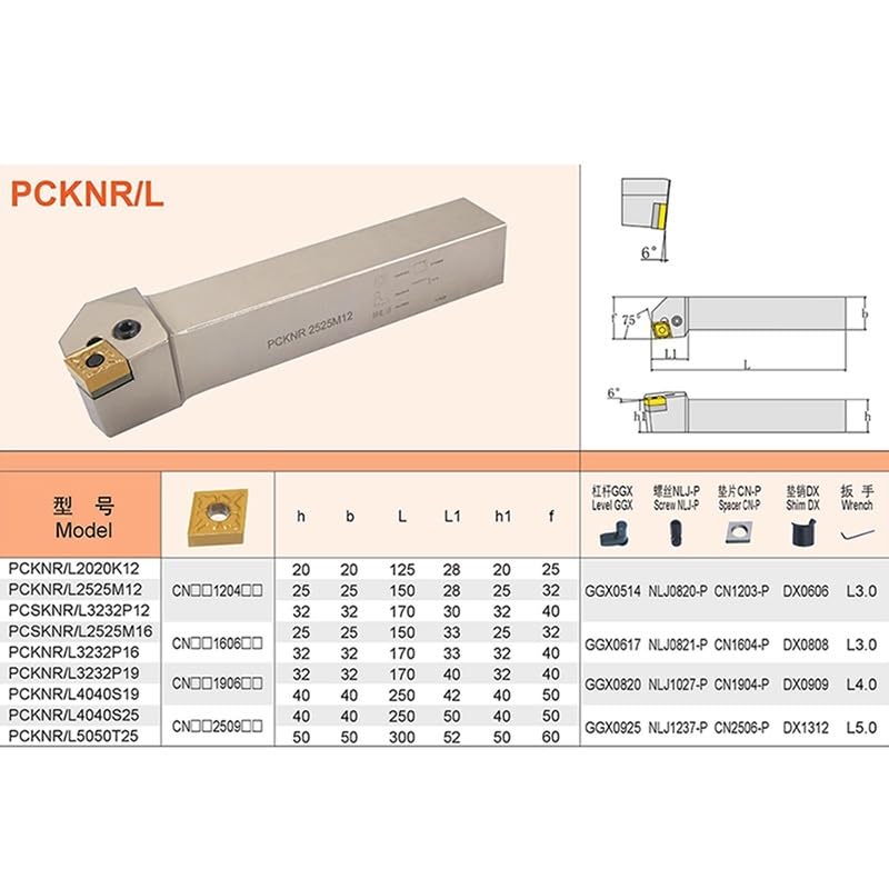 Portaherramientas de Torno PCLNR2525M12 Derecho miniatura 6