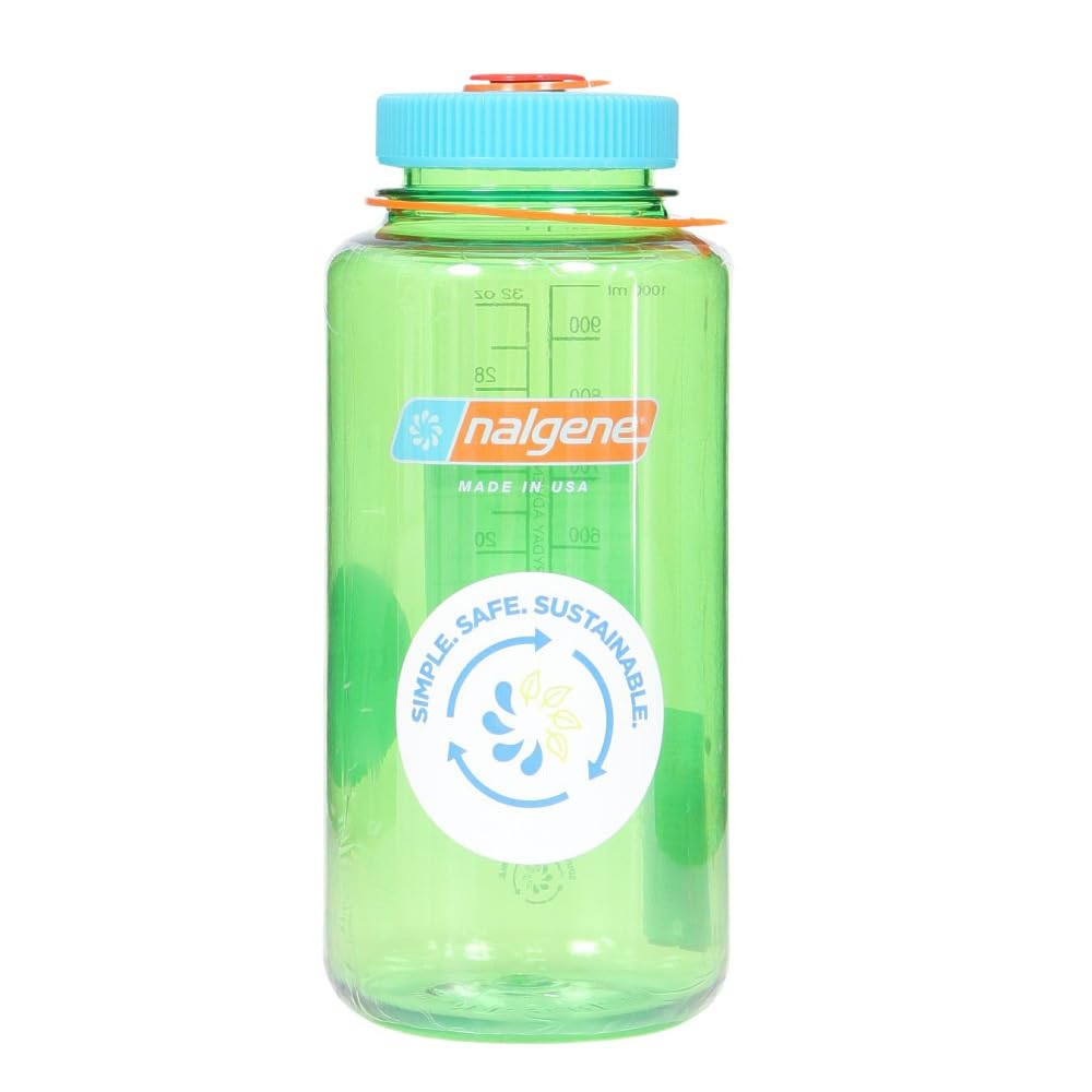 Nalgene Sustain Tritan BPA-Free Water Bottle Made with Material Derived from 50% Plastic Waste, 32 OZ, Wide Mouth