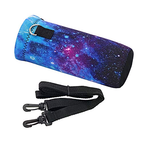Image of RICHEN Neoprene Water Bottle Carrier Bag with Adjustable Shoulder Strap,Insulated Water Bottle Cover for Stainless Steel /Glass /Plastic Bottles
