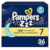Pampers ZZZ Overnight Diapers, Size 7 (41+ lbs), 36 Count, Nighttime Protection Disposable Baby Diaper, Night Time Leak and Skin Protection