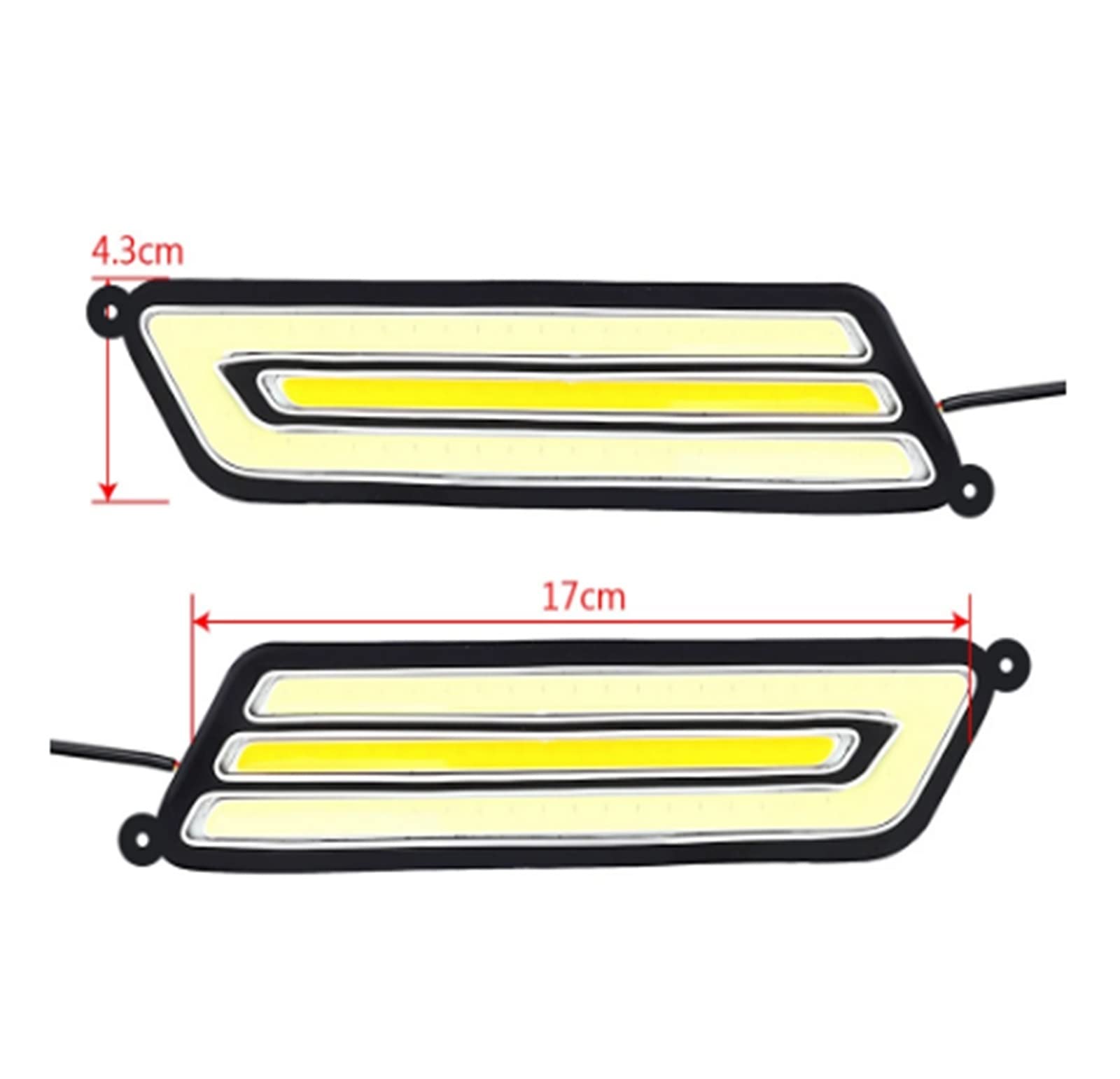 Blocchi luci antinebbia 1 Coppia Fendinebbia Luce Di Marcia Diurna Indicatori Di Direzione Luci - Auto DRL COB Luce Di Retromarcia Per Tutte Le Auto O Camion