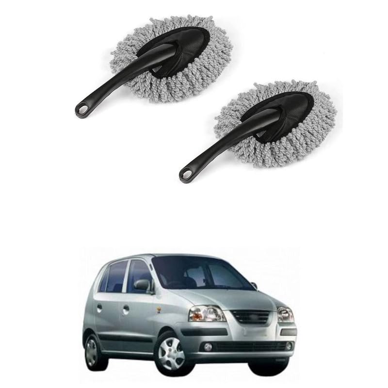 Car CLE-ANE-RR, 2PC Super Soft Microfiber Car Dash CLE-ANE-RR Detail Brush Set Interior Exterior Cleaning ing and Washing Tool for Car Motorcycle Automotive Comfortable with San-tro Xi-ng