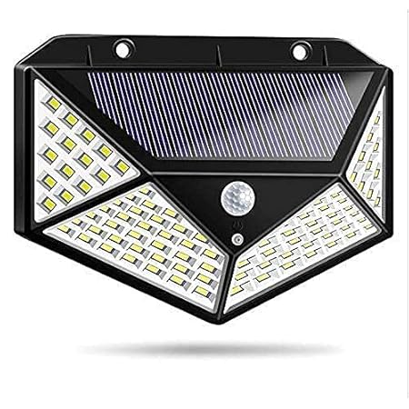 Ravi Fashion Automatic Wireless Motion Sensor Solar 100 LED Rectangle for Garden Outdoors Night Light Home Door