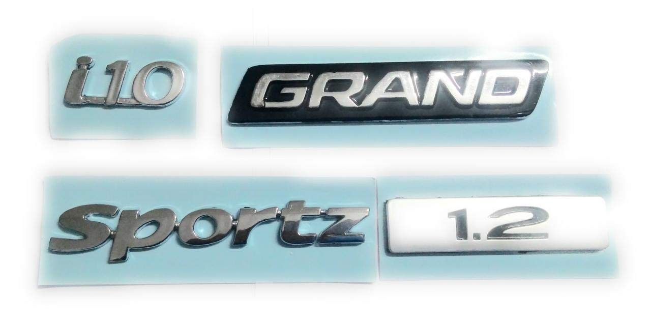 PINZU CAR Badge Emblem Monogram/Logo/Decals/Wraps/Sticker /3D for Hyundai Grand i10 i-10 Grand Rear Side i10 + Grand +Sportz +1.2