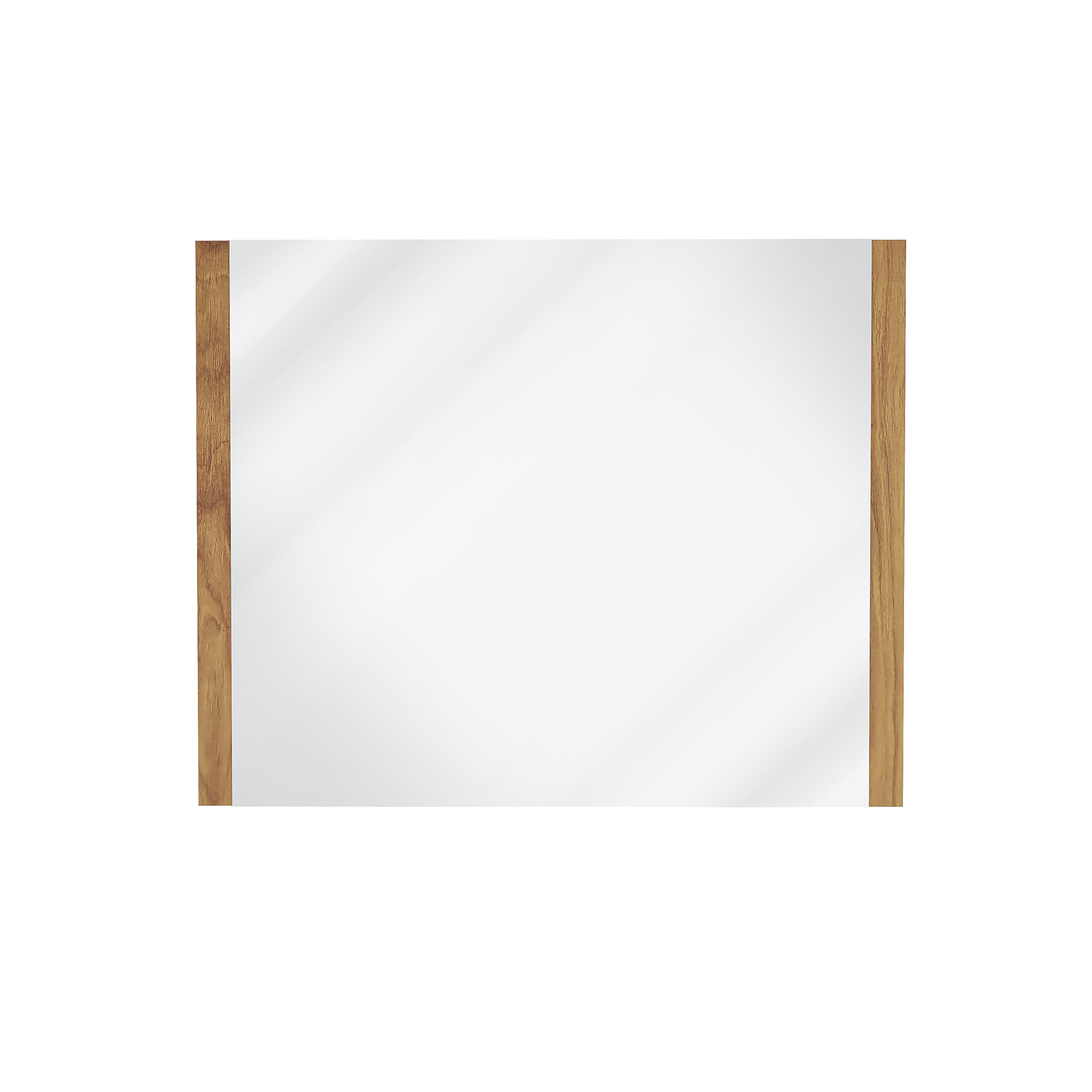 Baikal Espejo de Baño, Espejo con Lateral de Madera. Opción con y Sin LED. Estilos Que se adaptan al baño o Cualquier Estancia del hogar. 100 x 80 cm Lateral Madera Teka