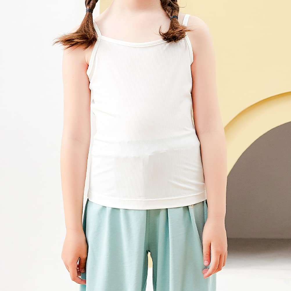 Nightaste Toddler Girl's Soft Cotton Camisoles Undershirt Little Kids Pack of 4pcs Tank Tops with Cute Prints Fits 2-9 Years