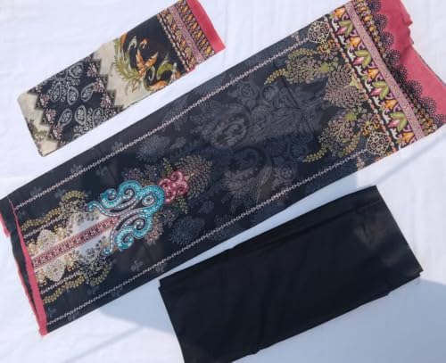 Image of SAMREEN TEXTILE Women's Cotton Floral Printed Unstitched Salwar Suit Dress Material With Dupatta