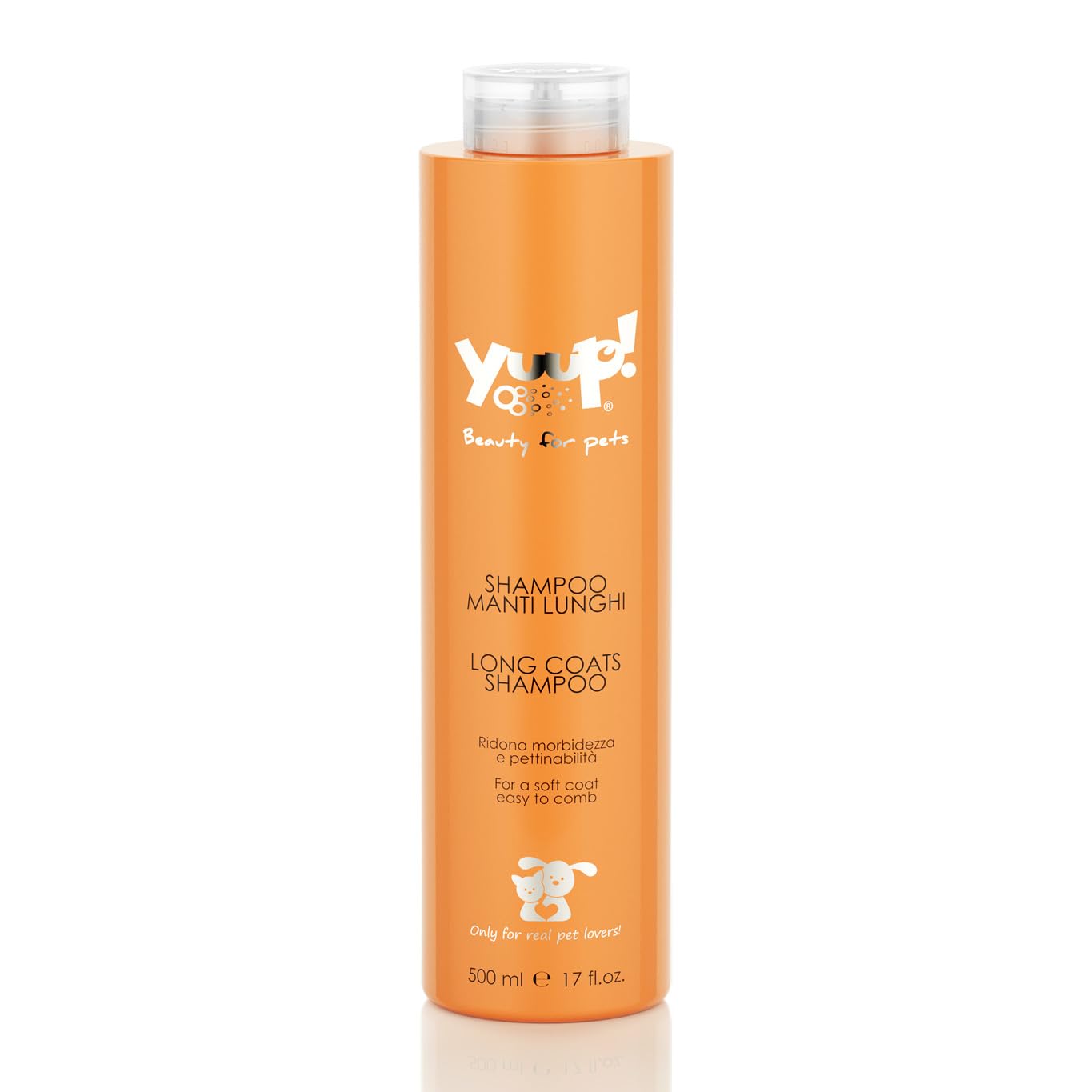 YUUP! - Shampoo per Cani e Gatti Manti Lunghi, 500 ml, specifico per i peli lunghi e che si annodano, ristruttura e rinforza