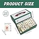 HOVCEH Mini Mahjong Spiel, Tragbarer Majong Set mit 144 Steinen, Traditionelles Chinesisches Majongsteine Spiel, Mahjong Steine Tabletop Brettspiel für Familie Reise Tabletop