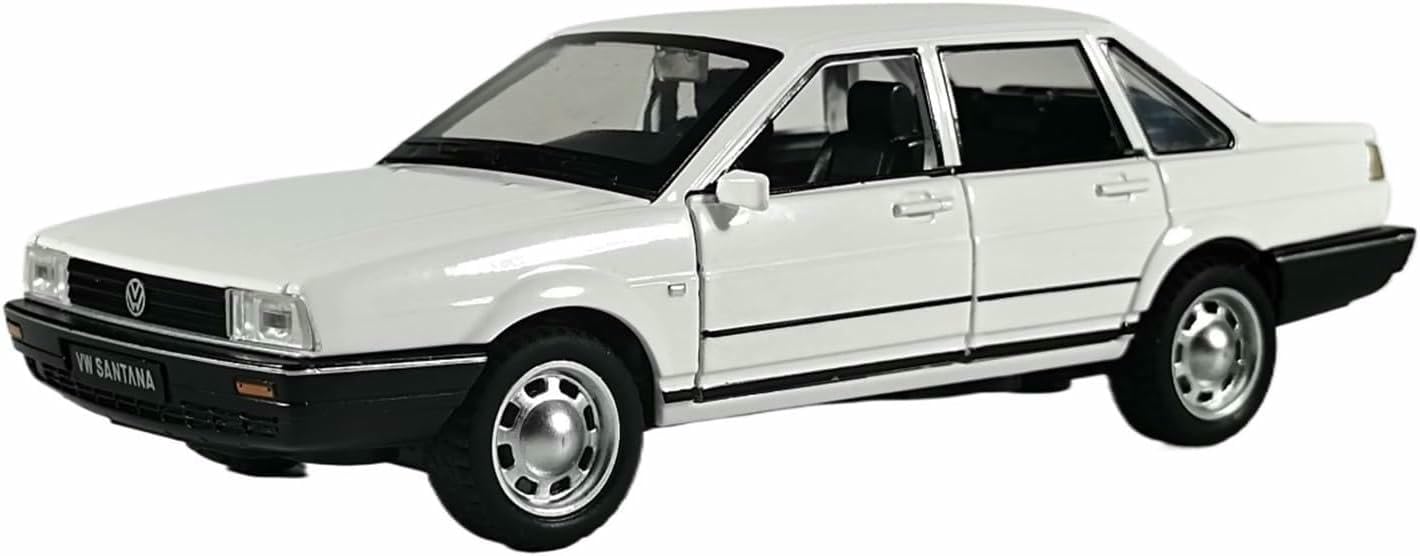 Deaver White Diecast 1:32 For Santana Scale Alloy Car Models Fashion Pre-Built Finished Vehicle Model Display Collection(White)