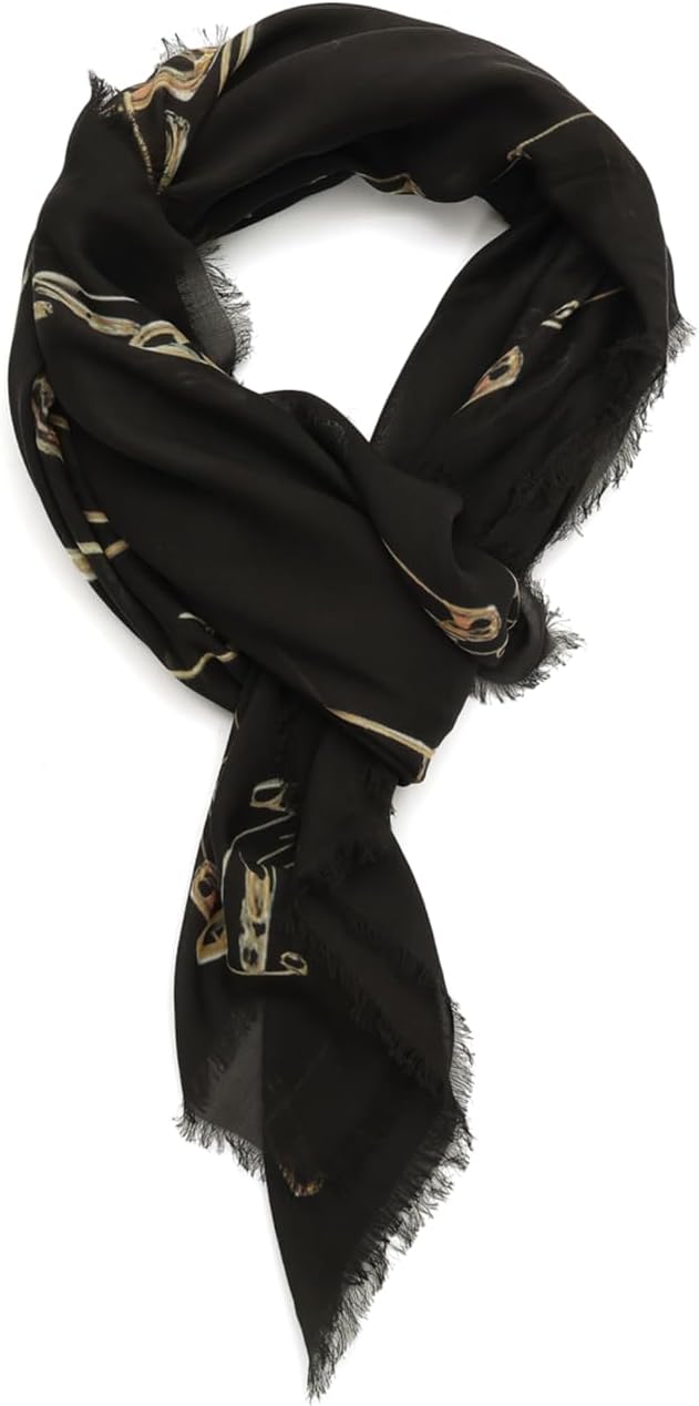 AllSaints Womens Cora Square Scarf, Stylish & Lightweight Fashion Accessory