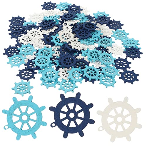 KONTONTY 100 Pezzi in Legno Decorazione Sospesa Mediterranea, Ornamenti da Parete in Stile Oceanico per Bar, Hotel e Spazi Interni