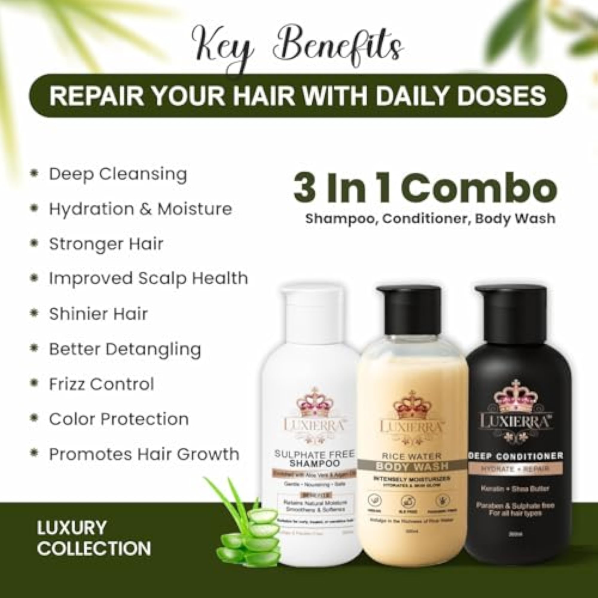 Hair and Body Care Set, Nourishing Daily Formula