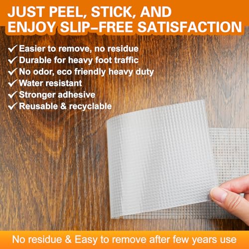 Image of Non-Abrasive Grip Tape Roll, 3In x 30ft, Customizable Sliding Duty Tape, Portable Multi-Purpose Grip Tape, Tear, Peel & Slip, for Gadgets and Gear From Slipping, Sliding Or Shifting More (Clear)