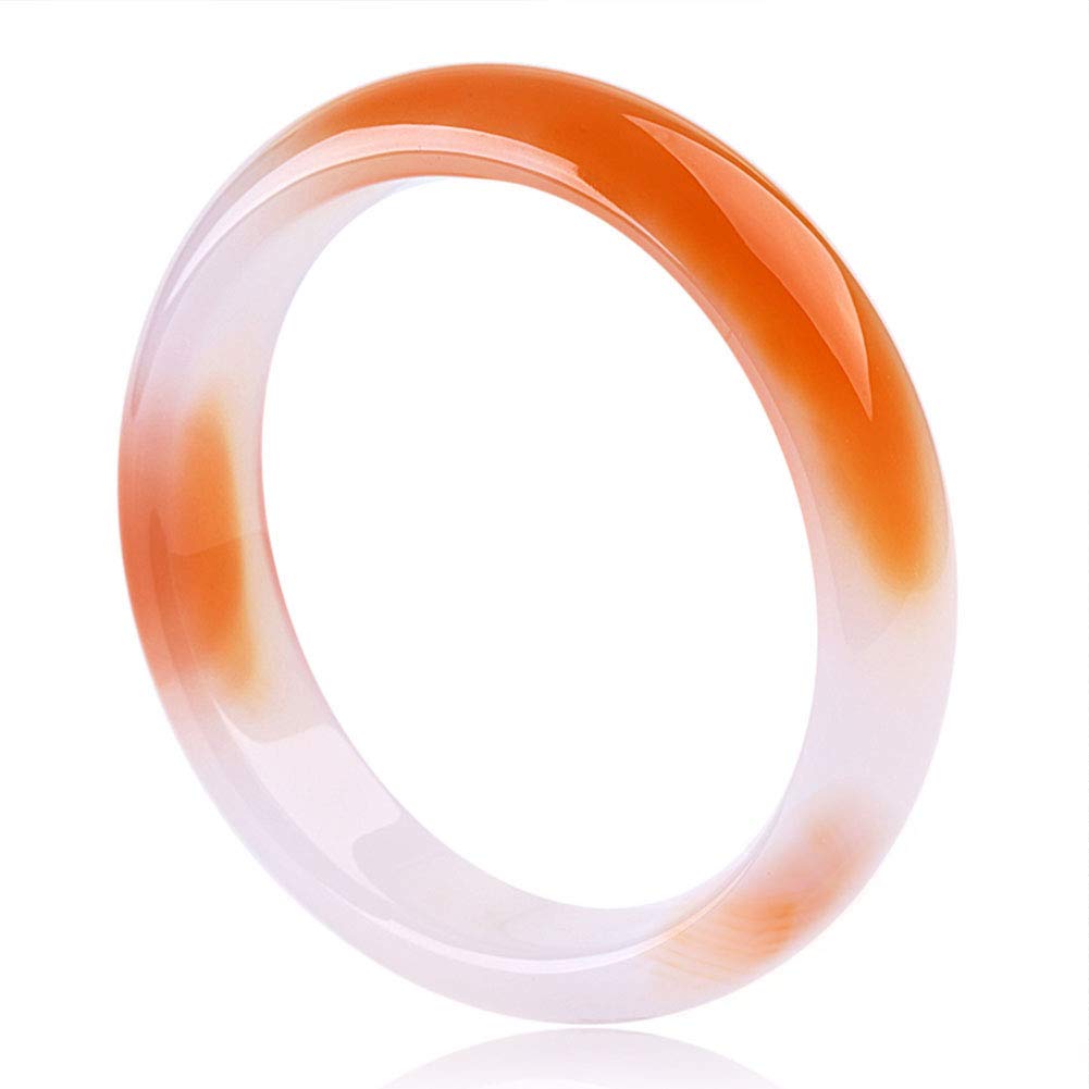 Auspicious Cloud Jade Bracelet Bangle for Women Natural Agate (X-Large Size(64-66))